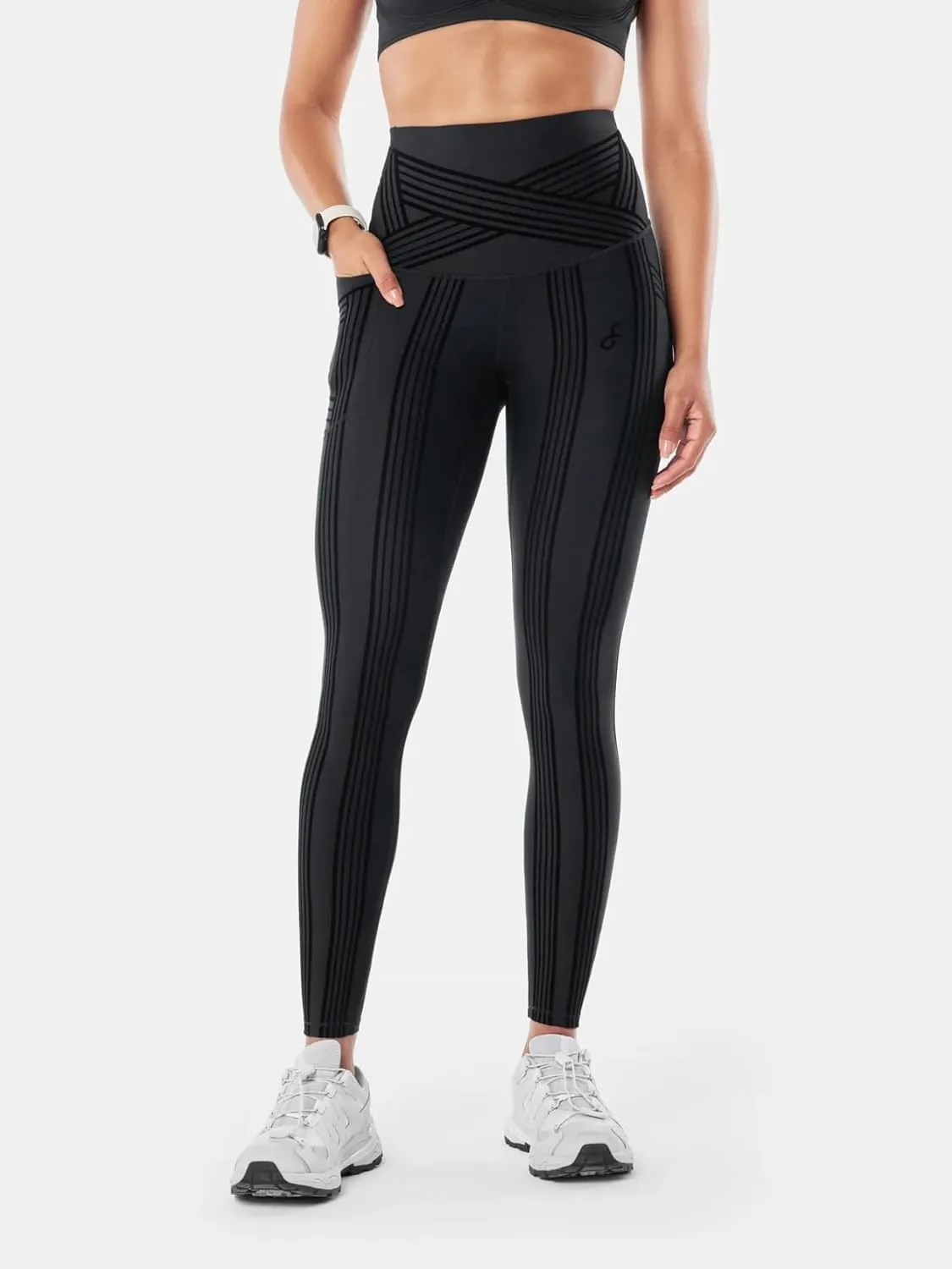 Fanka Women's Powerband Resistance Leggings (Reversible Wear)