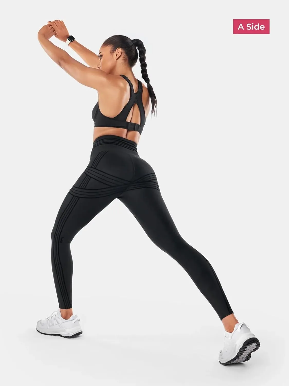 Fanka Women's Powerband Resistance Leggings (Reversible Wear)