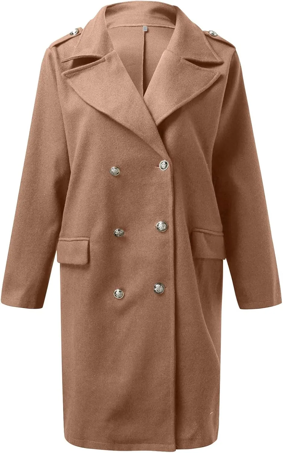 Febecool Blazer Jackets For Women Long Sleeve Bomber Jacket Warm Coat Rain Jackets Waterproof Sweater Coat Trench Coats