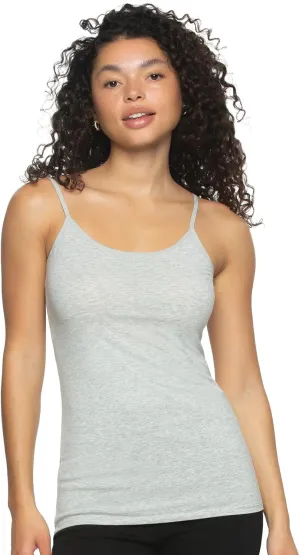 Felina | Cotton Modal Camisole | Stretch | Basic (Light Heather Gray, Small)
