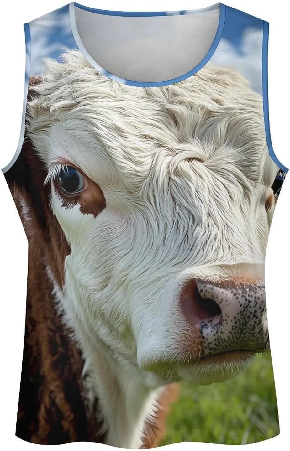Funny Cow Men's Activewear Tank Tops Gym Sleeveless Muscle T Shirts Workout Tees Vest