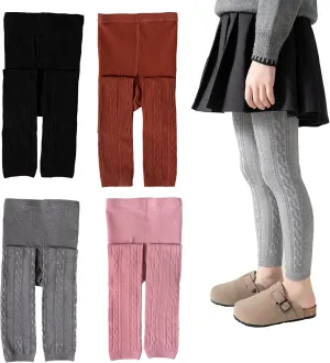 Girls Leggings for Little Girls, (2 Pack) Toddler Girl Pants Leggings for Baby Tights Multiple Colors 2-9 Years