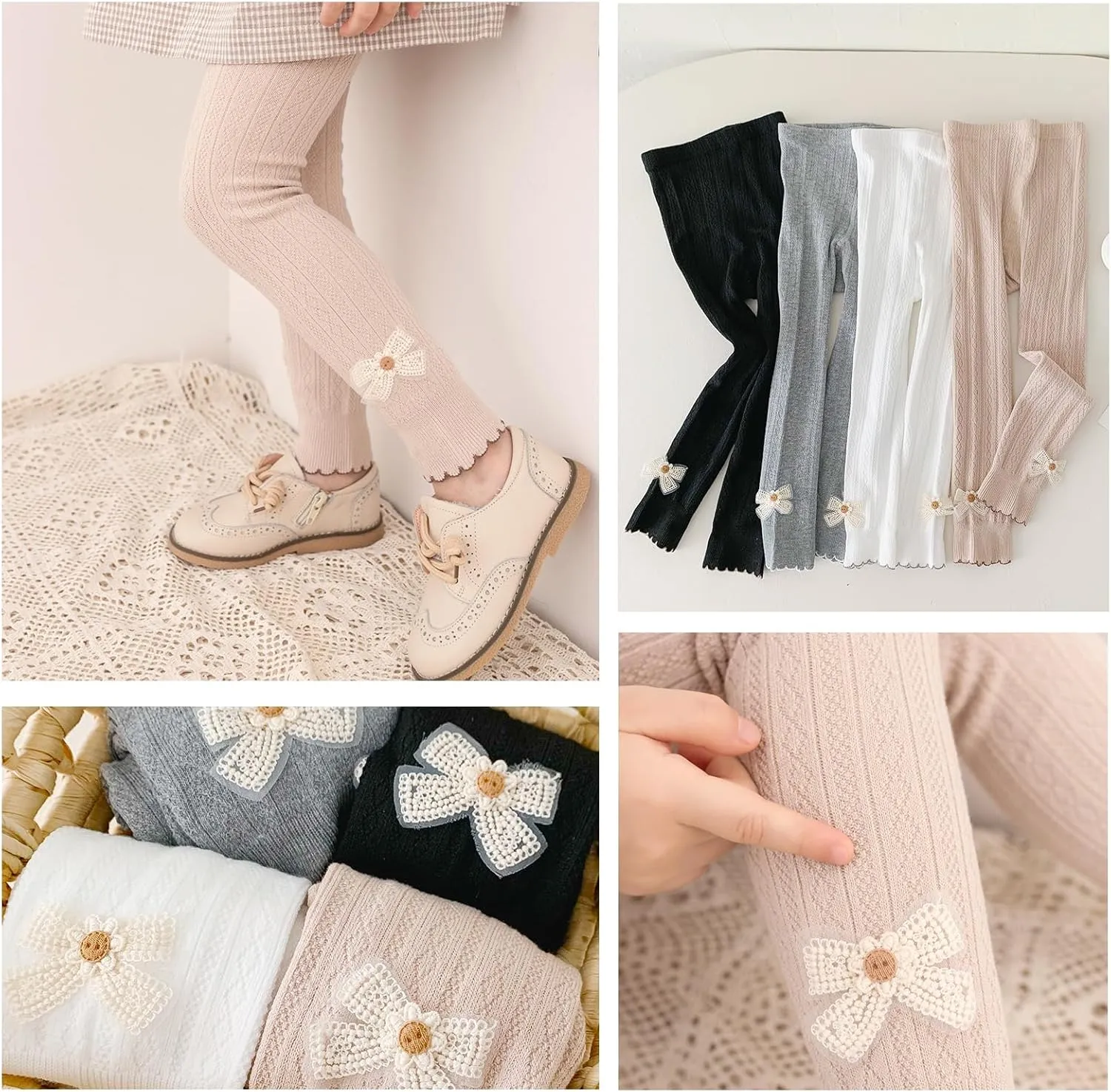Girls Leggings for Little Girls, (2 Pack) Toddler Girl Pants Leggings for Baby Tights Multiple Colors 2-9 Years