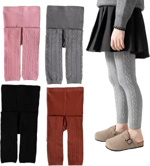 Girls Leggings for Little Girls, (2 Pack) Toddler Girl Pants Leggings for Baby Tights Multiple Colors 2-9 Years