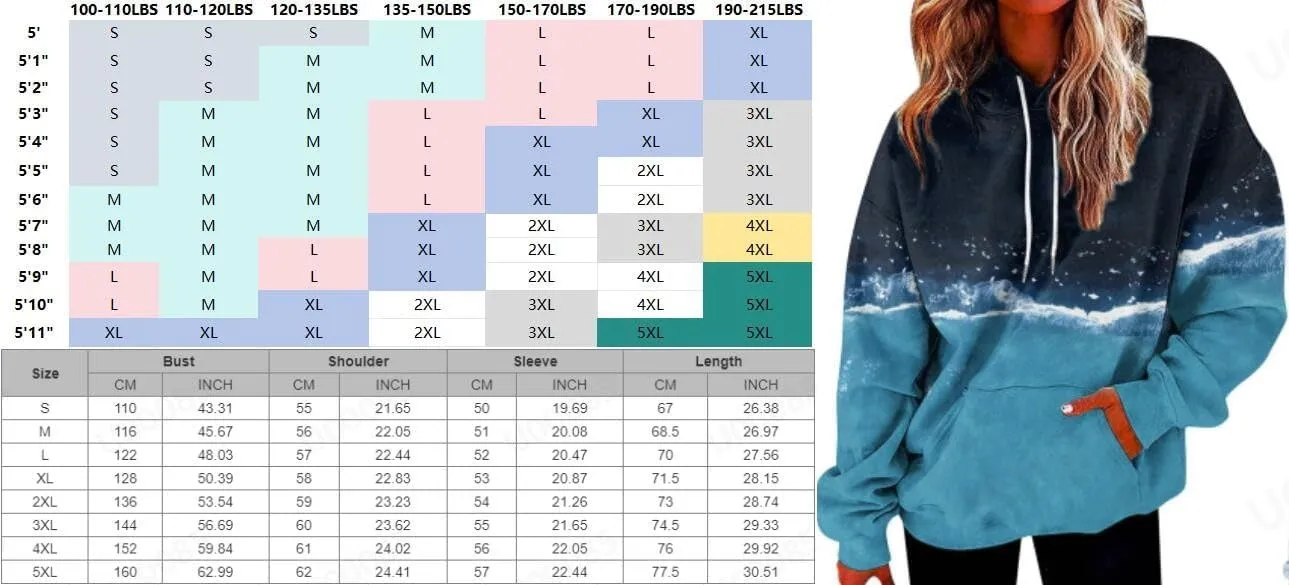 GOFULY Women'S Fashion Hoodies & Sweatshirts Long Sleeve Drawstring Sweatshirt Gradient Color Fall Pullover Hoodie 2024