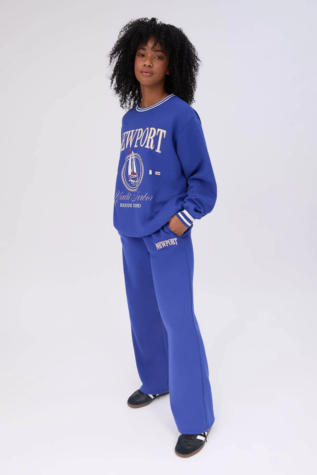 Graphic Wide Leg Sweatpants