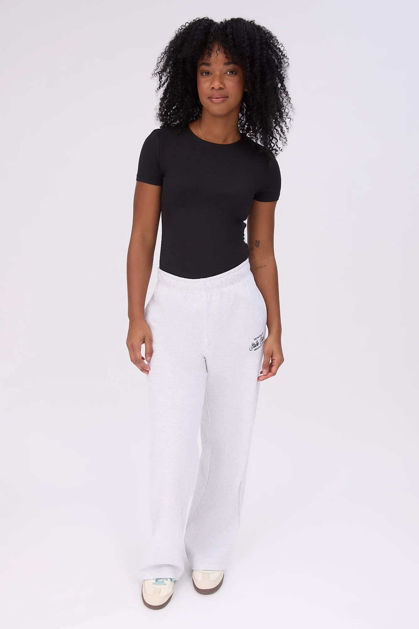 Graphic Wide Leg Sweatpants