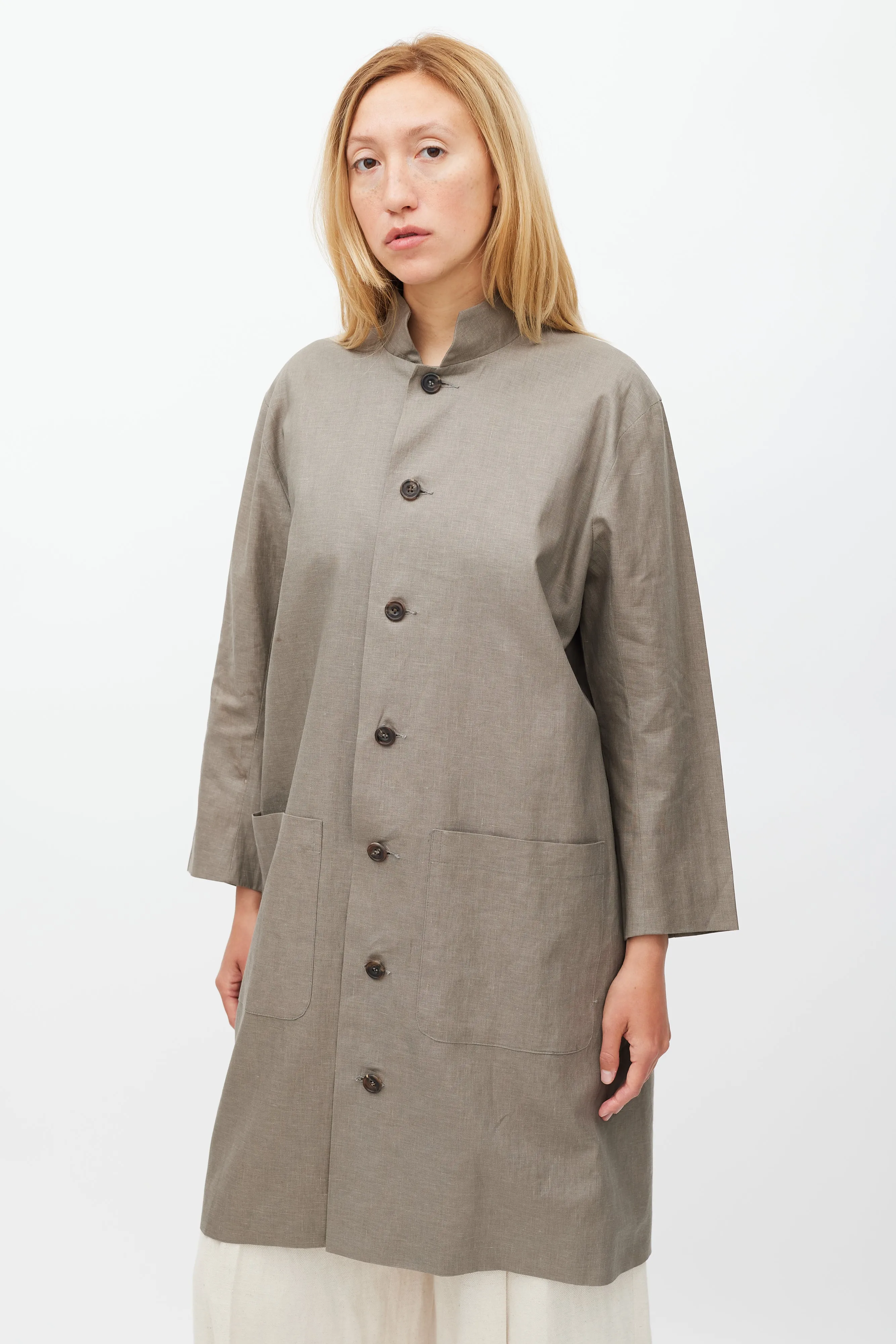 Grey Linen Blazer