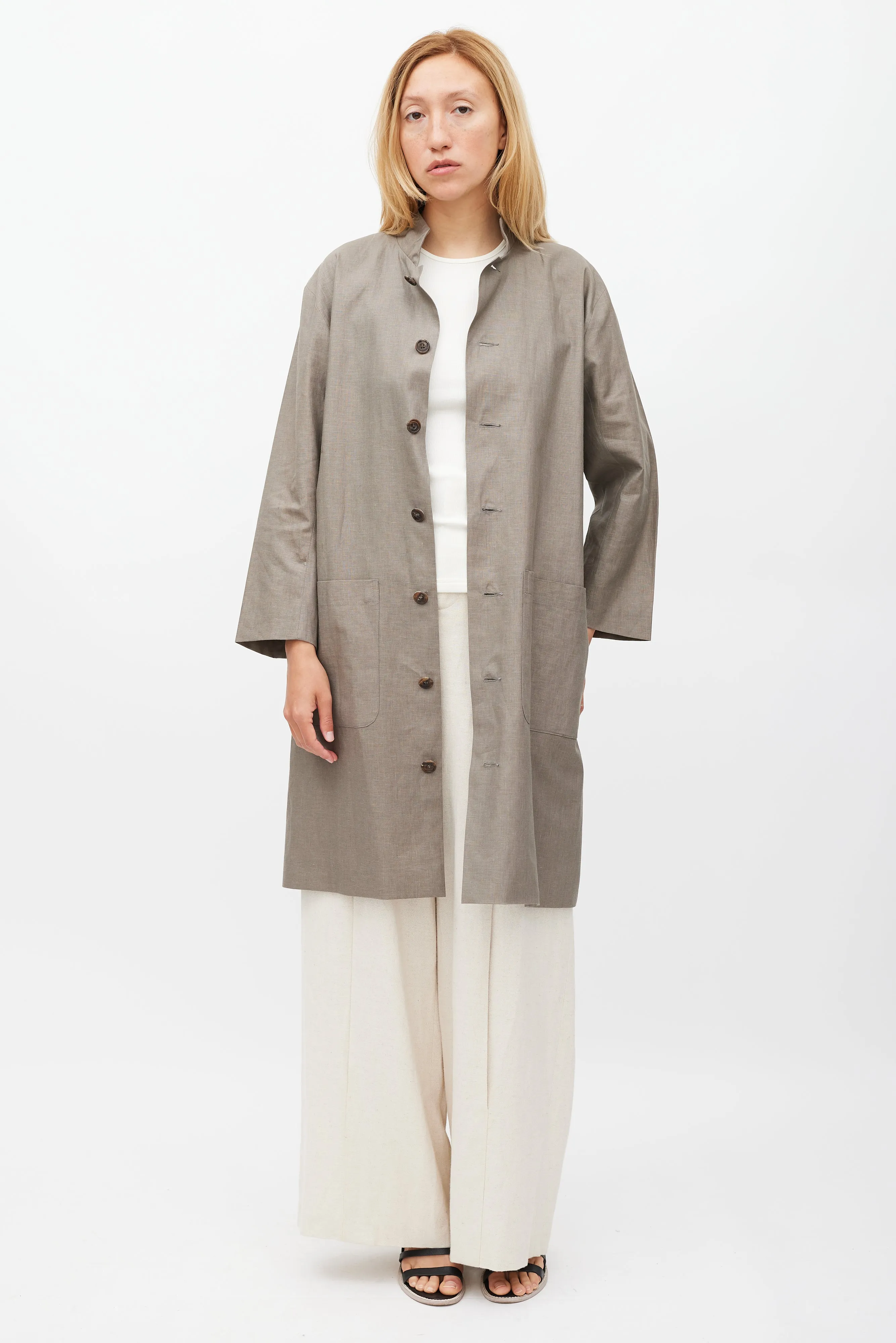 Grey Linen Blazer