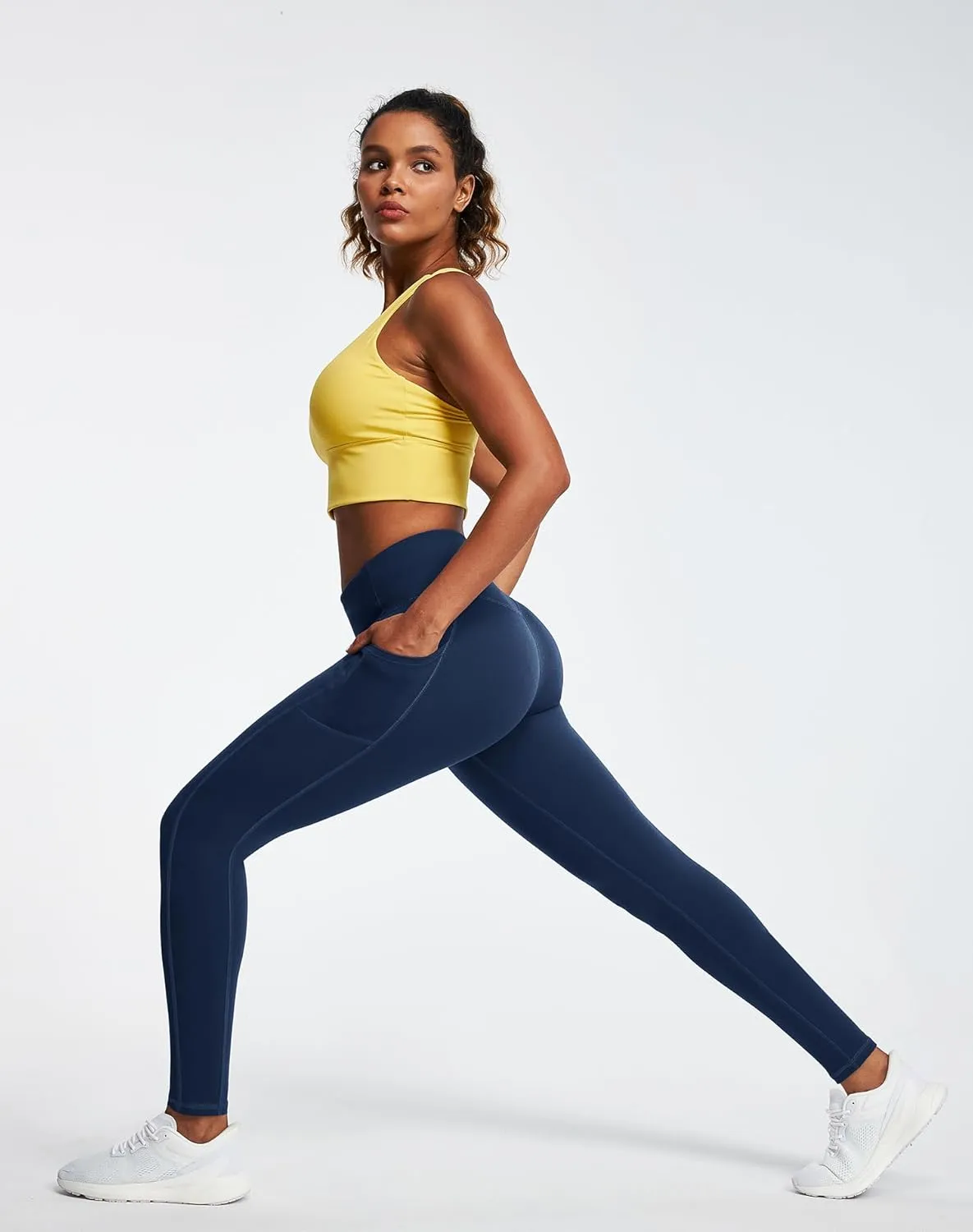 Heathyoga Leggings with Pockets for Women Tummy Control High Waist Yoga Pants with pockets for Workout Athletic Leggings