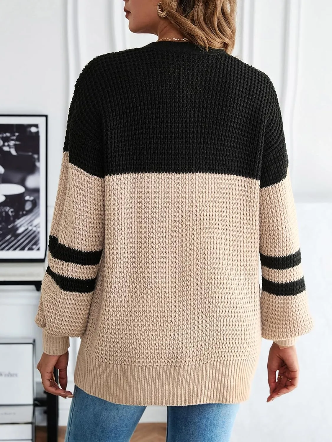 HELYO Women's Cardigan Sweater Casual Lightweight Fall Winter Open Front Soft Knit Cardigans Sweaters with Pockets 883