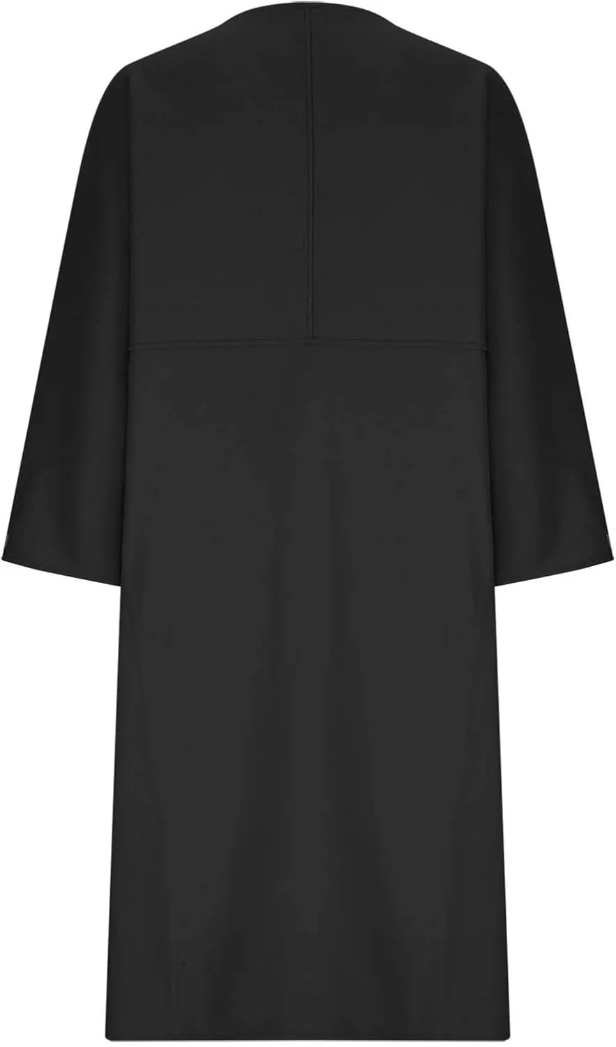 HGps8w Women's Collarless Wool Blend Trench Coat - Elegant Open Front Peacoat Cardigan Winter Jacket Overcoats with Pockets
