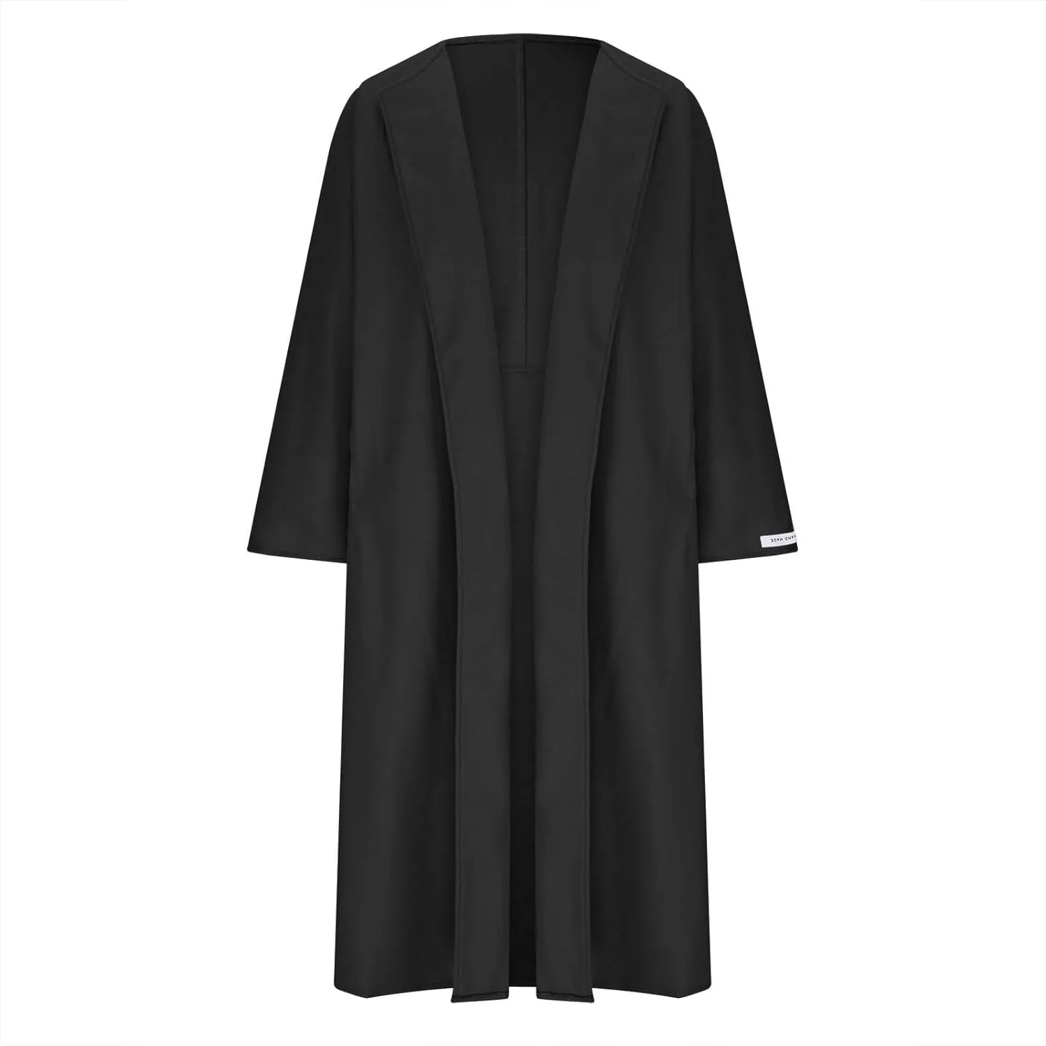 HGps8w Women's Collarless Wool Blend Trench Coat - Elegant Open Front Peacoat Cardigan Winter Jacket Overcoats with Pockets