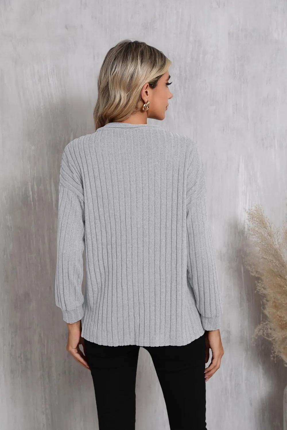 HIYIYEZI Women's Long Sleeve Open Front Cardigan Casual Lightweight Cardigans Knit Outwear with Pockets