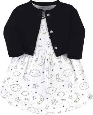 Hudson Baby Baby Girls' Cotton Dress and Cardigan Set
