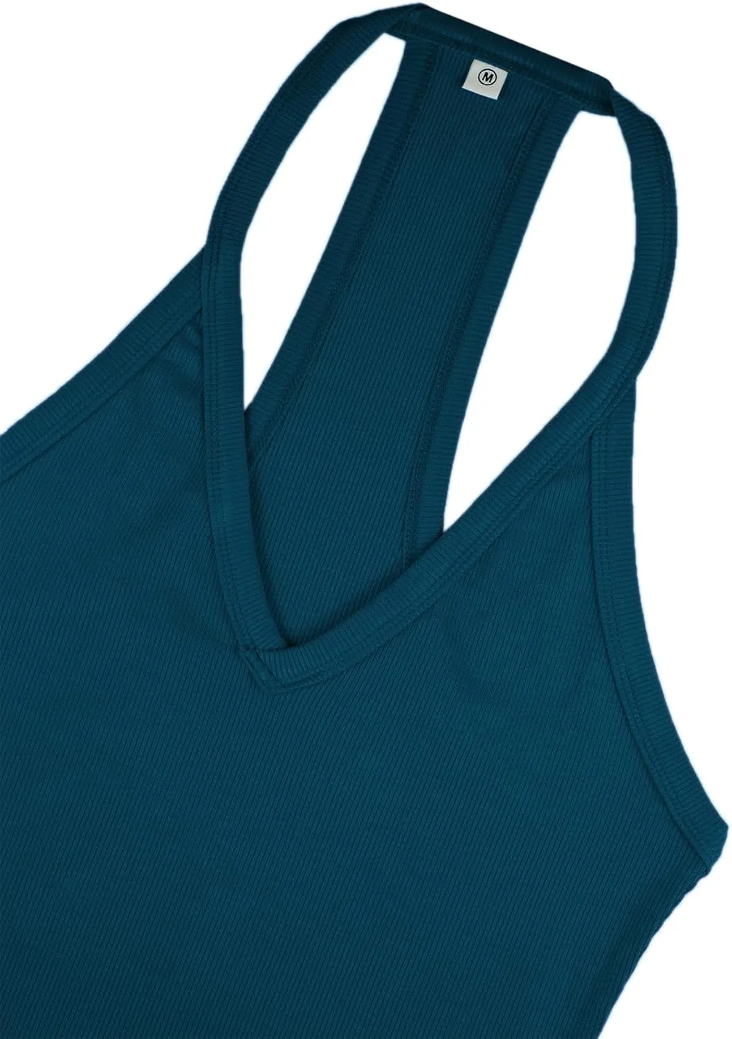 iGENJUN 3 Pack Workout Tops for Women Racerback Basic Tank Summer 2025 Camisole V Neck Slim Fit Ribbed Sleeveless