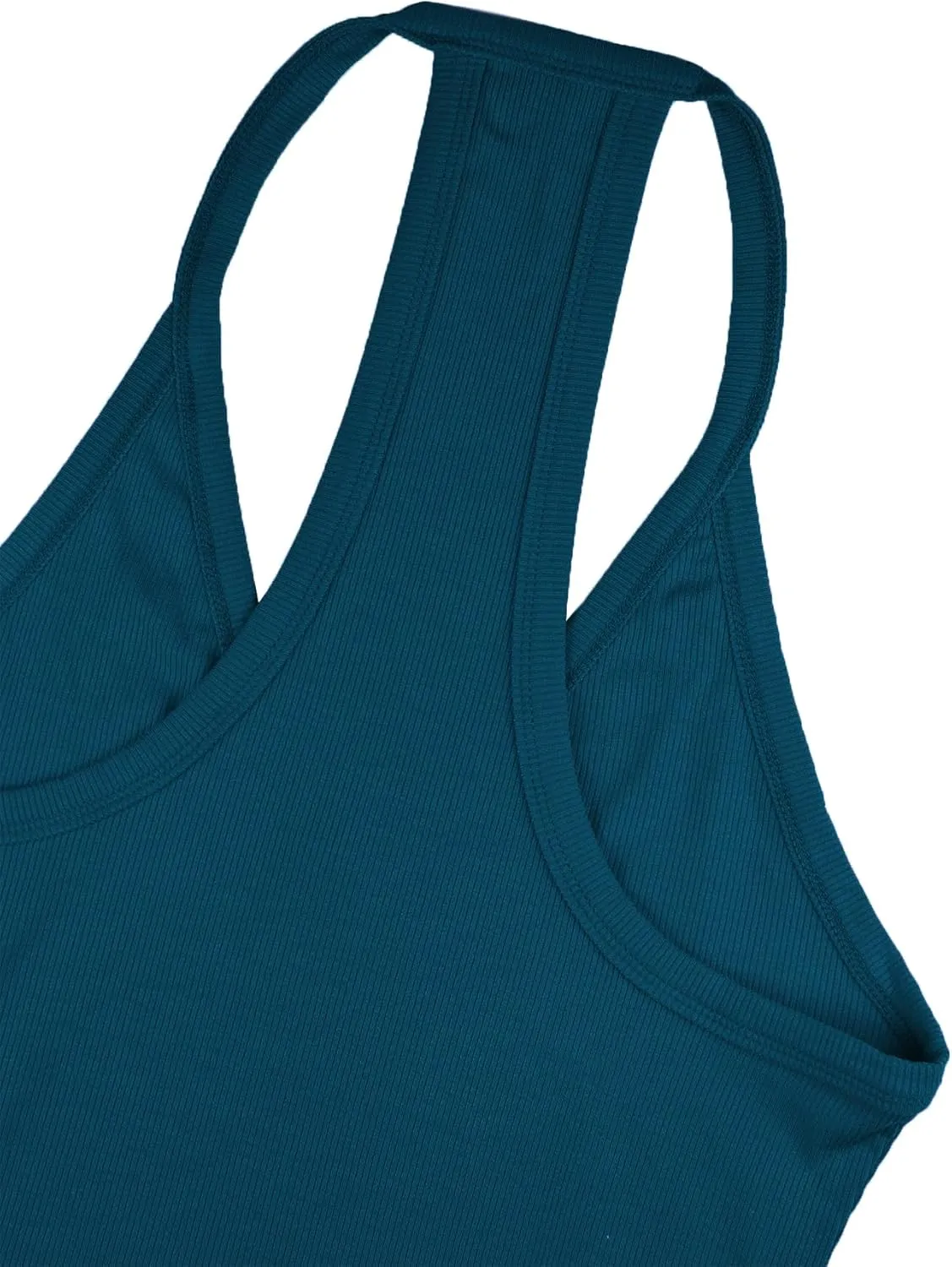 iGENJUN 3 Pack Workout Tops for Women Racerback Basic Tank Summer 2025 Camisole V Neck Slim Fit Ribbed Sleeveless