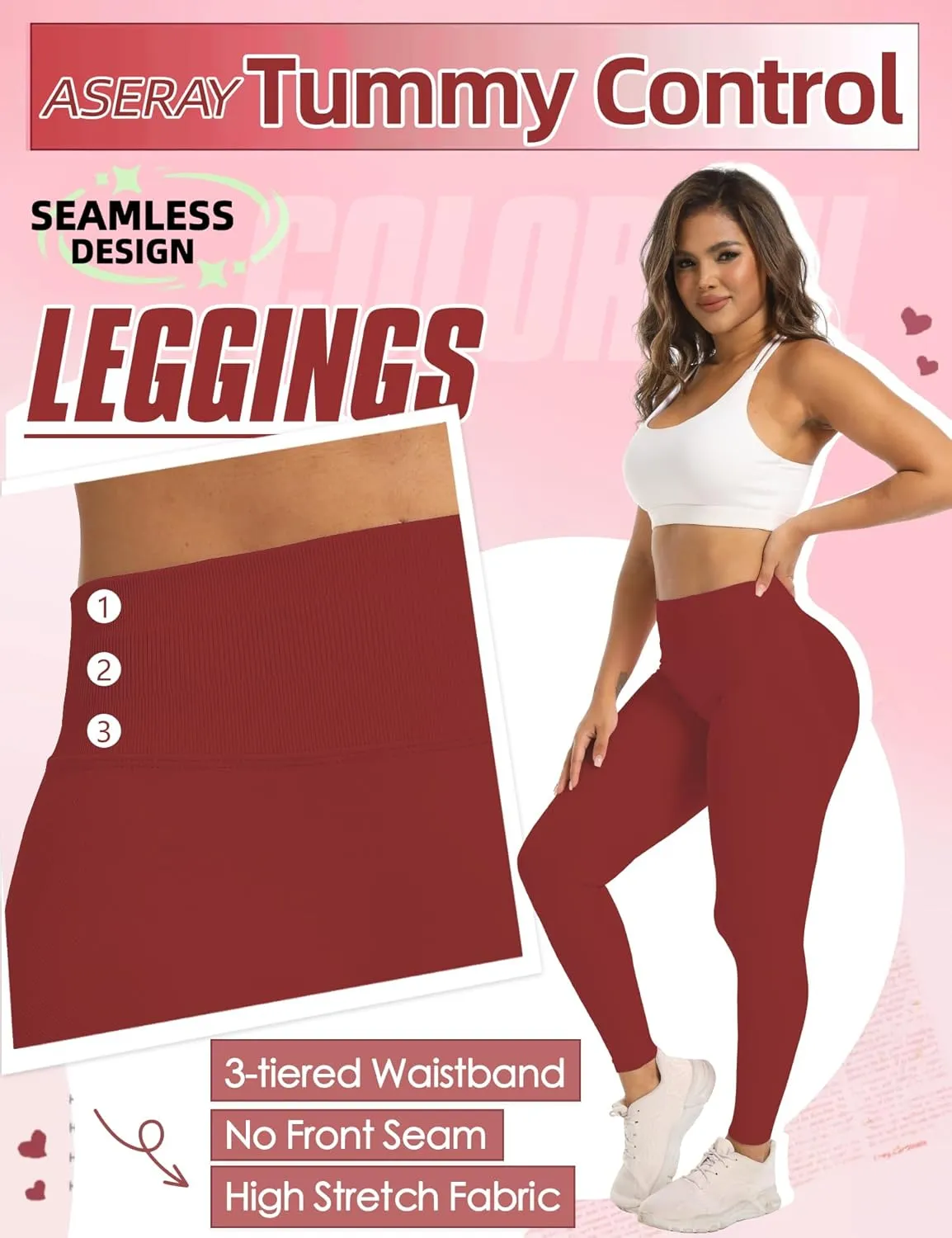 Impact Seamless Workout Gym Leggings for Women Scrunch Butt Lifting Leggings for Women Tummy Control Yoga Pants