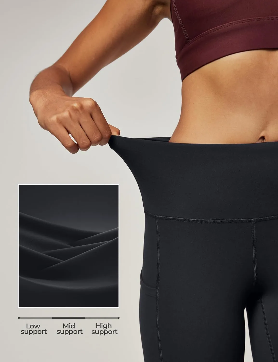 IUGA High Waist Yoga Pants with Pockets, Leggings for Women Tummy Control, Workout Leggings for Women 4 Way Stretch
