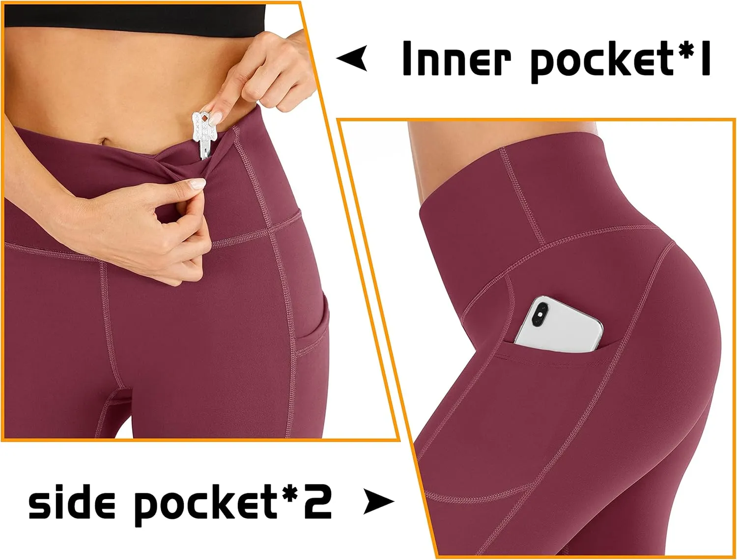 IUGA High Waisted Yoga Pants for Women with Pockets Capri Leggings for Women Workout Leggings for Women Yoga Capris