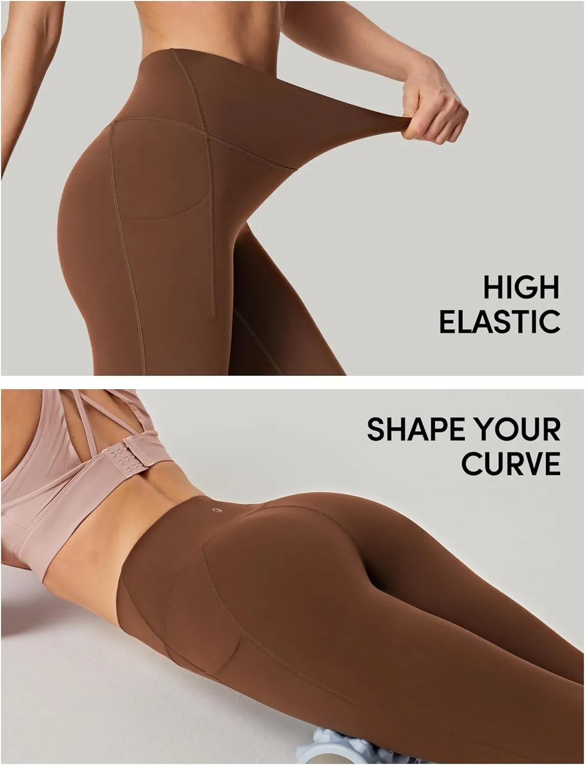 IUGA No Front Seam Leggings with Pockets for Women Buttery Soft Tummy Control Workout Leggings High Waisted Yoga Pants