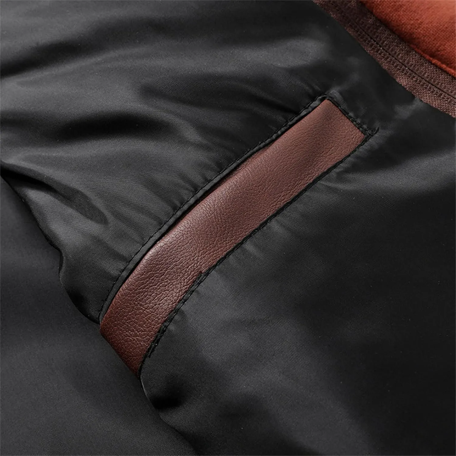JEShifangjiusu Men'S Faux Leather Bomber Jacket Casual Warm Winter Zip-Up Coat Outwears With Removable Hood Motorcycle Jacket