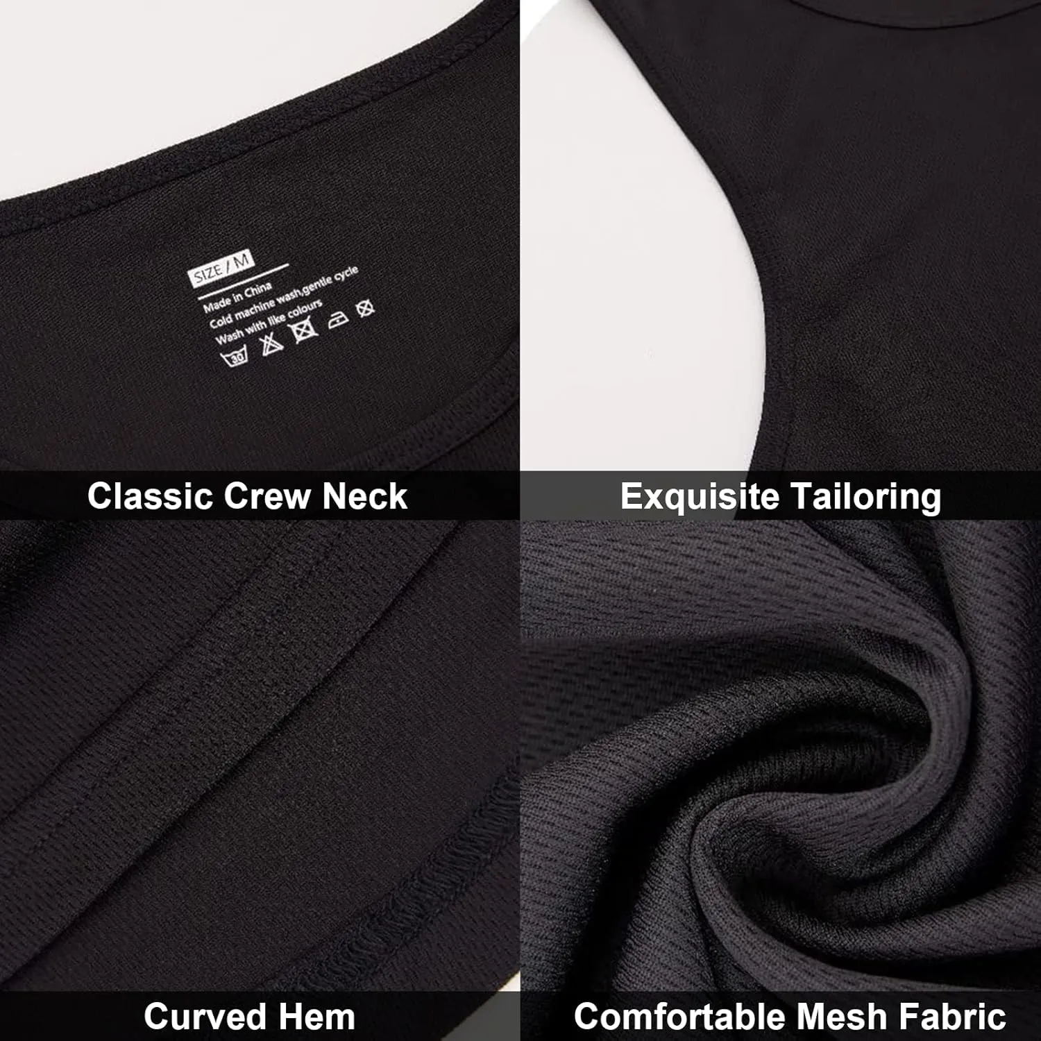 JIHUILAI 3 Pack Men's Athletic Quick Dry Workout Sport Muscle Tees Soft Bodybuilding Gym Jogging Tank Tops Sleeveless Shirts
