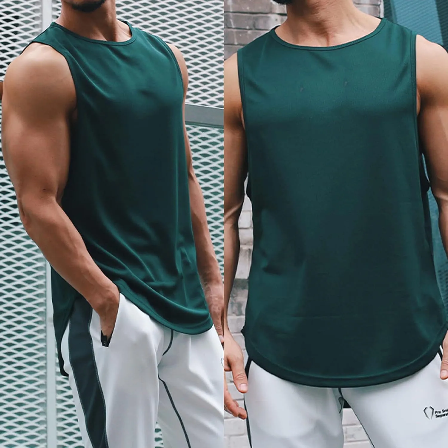 JIHUILAI 3 Pack Men's Athletic Quick Dry Workout Sport Muscle Tees Soft Bodybuilding Gym Jogging Tank Tops Sleeveless Shirts