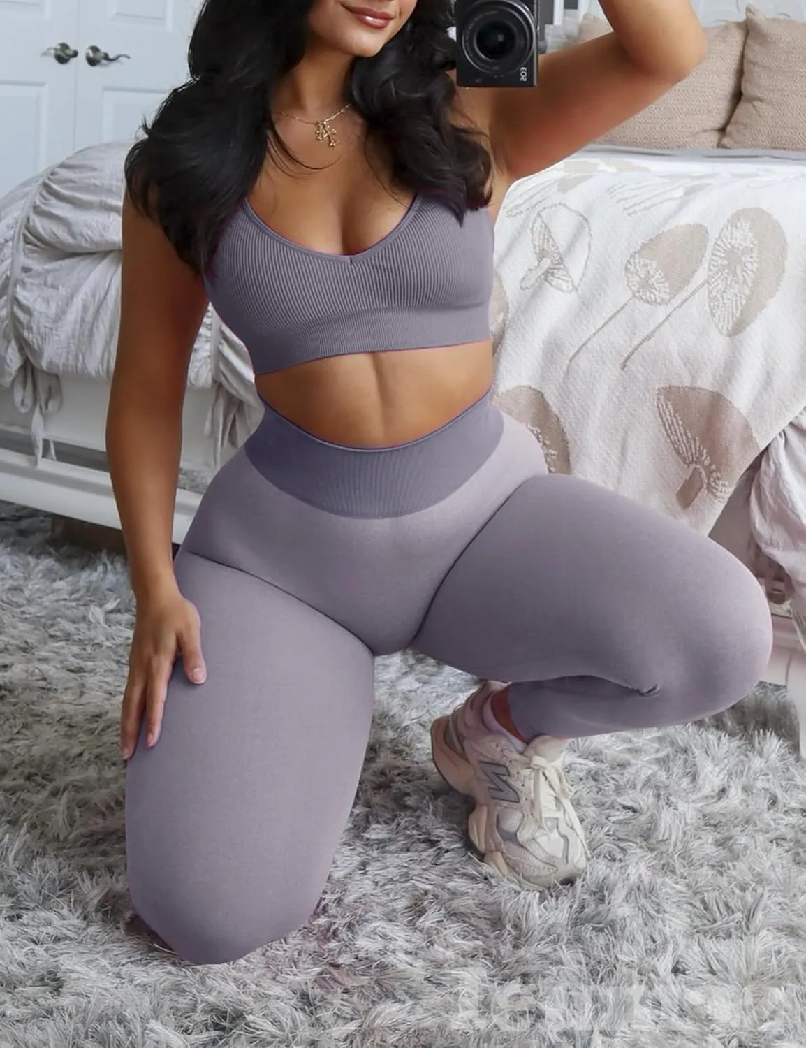 Knockout Seamless Gym Workout Leggings Scrunch Butt Lifting Leggings for Women High Waist Tummy Control Yoga Pants