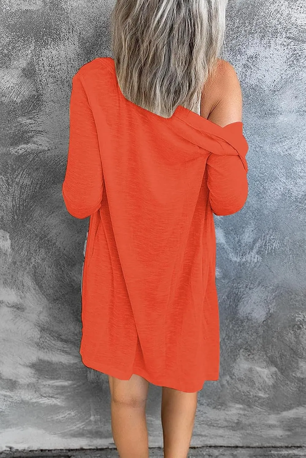 Ladlop Womens Lightweight Open Front Cardigan Casual Long Sleeve Button Down Loose Fall Cardigans