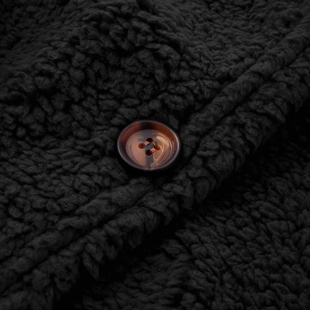 LCMTWX Womens Winter Fuzzy Fleece Jacket Outdoor Slim Outwear Office Casual Plush Cardigan Trendy Overcoat Hooded Coats
