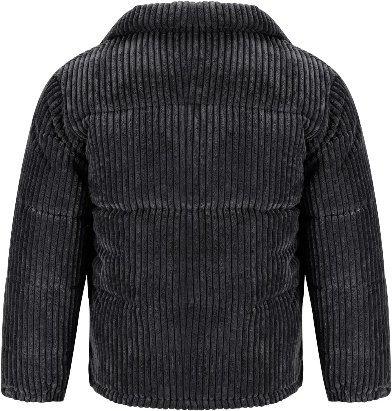 lcziwo Mens Quilted Corduroy Puffer Jacket Plus Size Zip up Stand Collar Padded Cotton Jacket Warm Thick Winter Coat