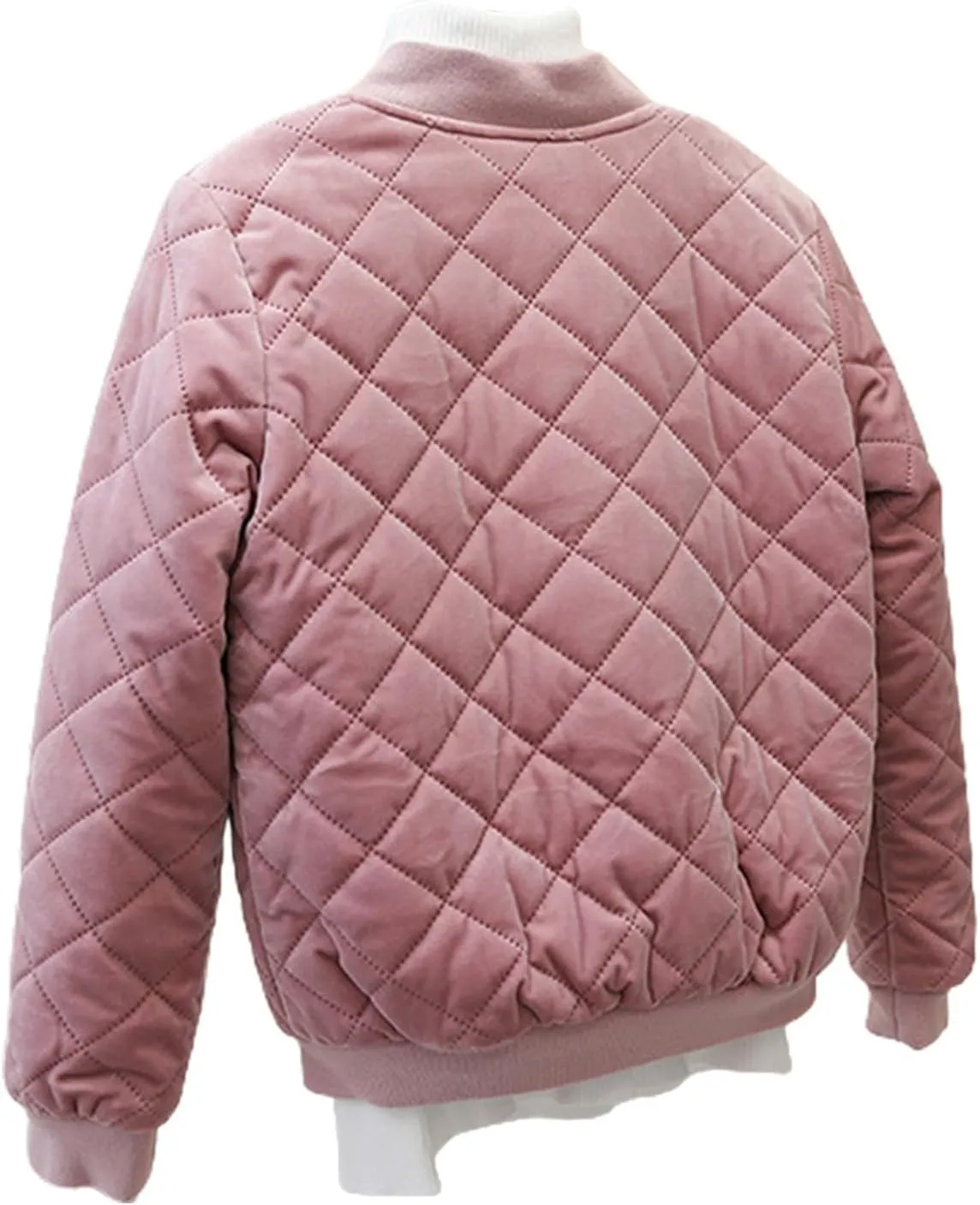 lcziwo Women's Winter Coat Oversized Baseball Jackets Diamond Texture Buttons Quilted Jacket Cotton-Padded Coat Outerwear