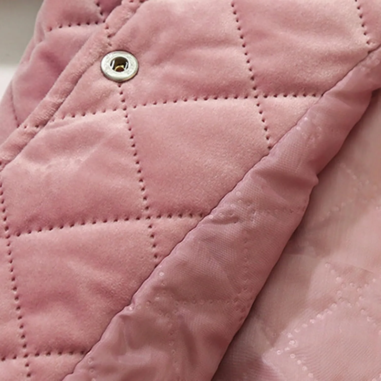 lcziwo Women's Winter Coat Oversized Baseball Jackets Diamond Texture Buttons Quilted Jacket Cotton-Padded Coat Outerwear