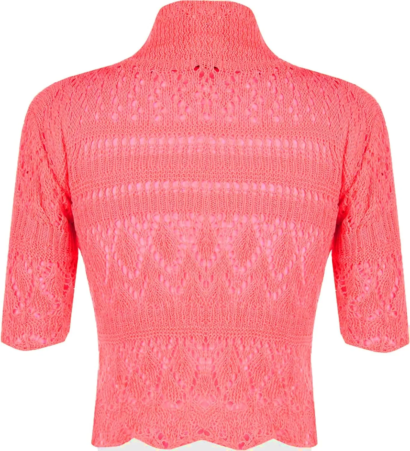Loxdonz Women's Crochet Knit Cropped Bolero Shrug Cardigan Open Front Short Shrugs for Women