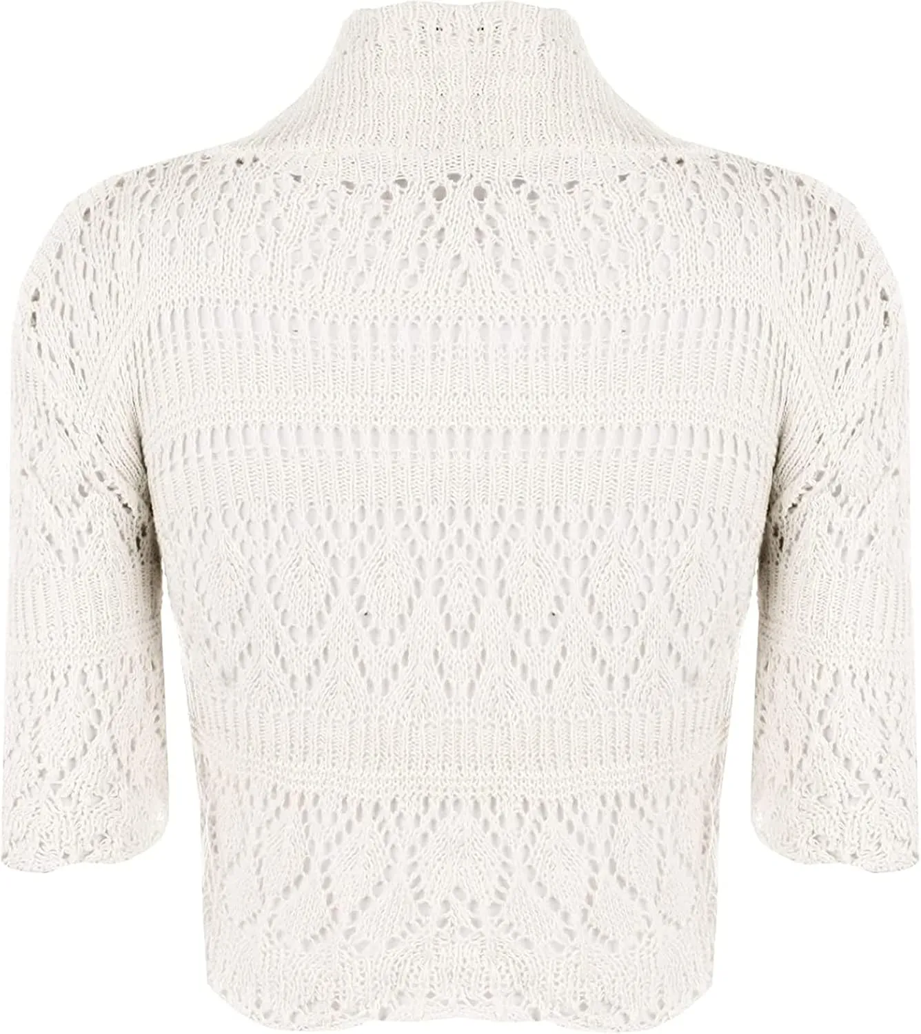 Loxdonz Women's Crochet Knit Cropped Bolero Shrug Cardigan Open Front Short Shrugs for Women