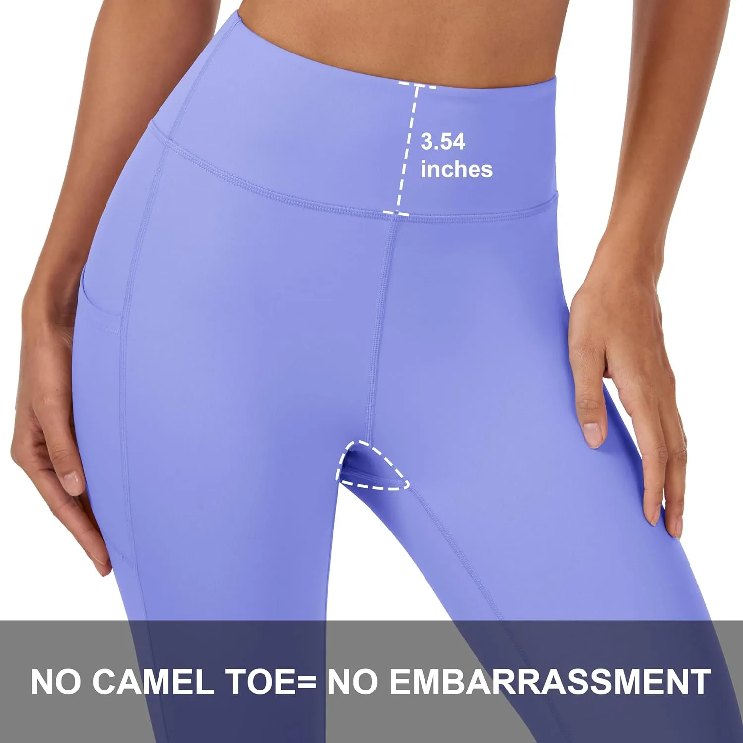 MAGCOMSEN Women's High Waisted Workout Leggings with Pockets Tummy Control 7/8 Yoga Pants Stretch Gym Athletic Leggings