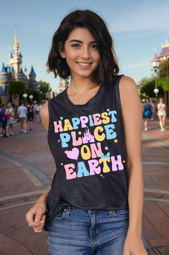 Magic Castle Tank Top for Women Magic Kingdom Graphic Shirt Tops Summer Vacation Vest