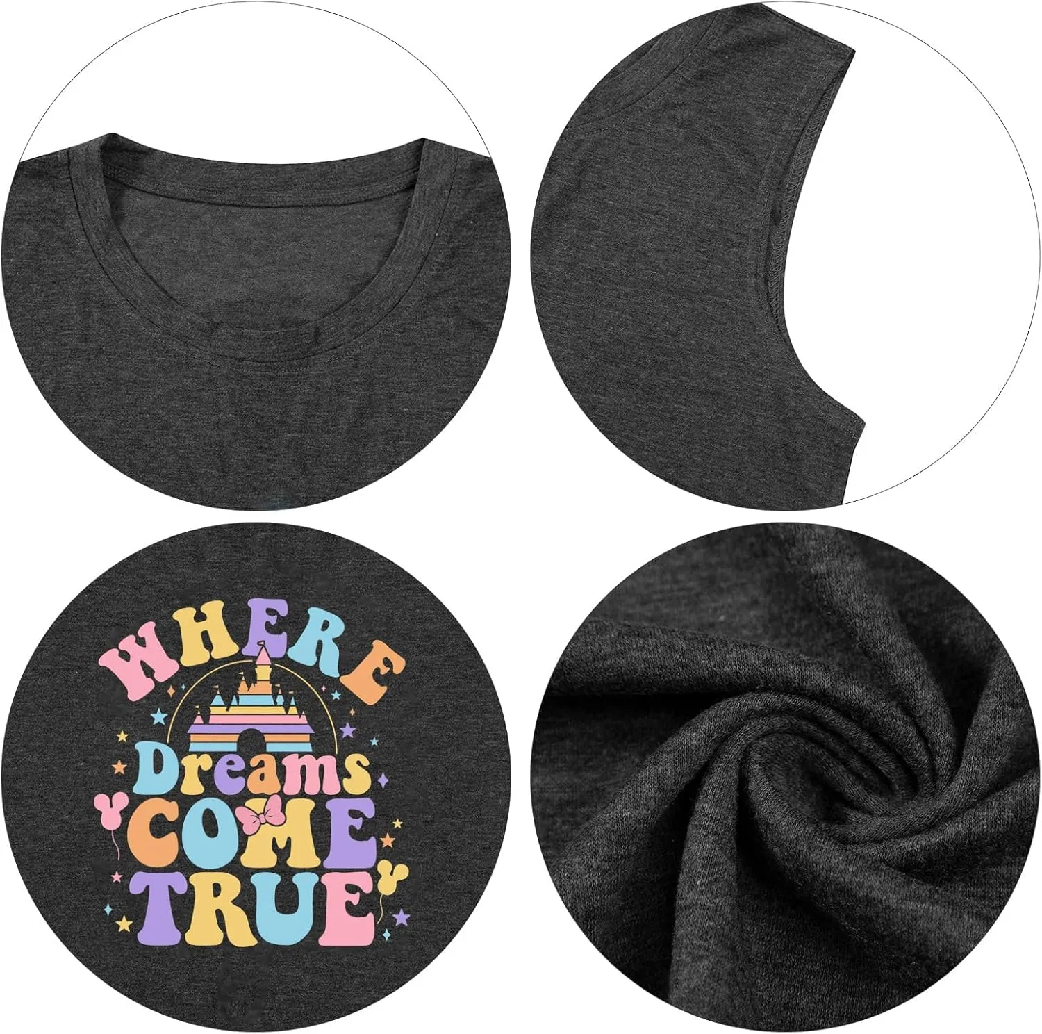 Magic Castle Tank Top for Women Magic Kingdom Graphic Shirt Tops Summer Vacation Vest