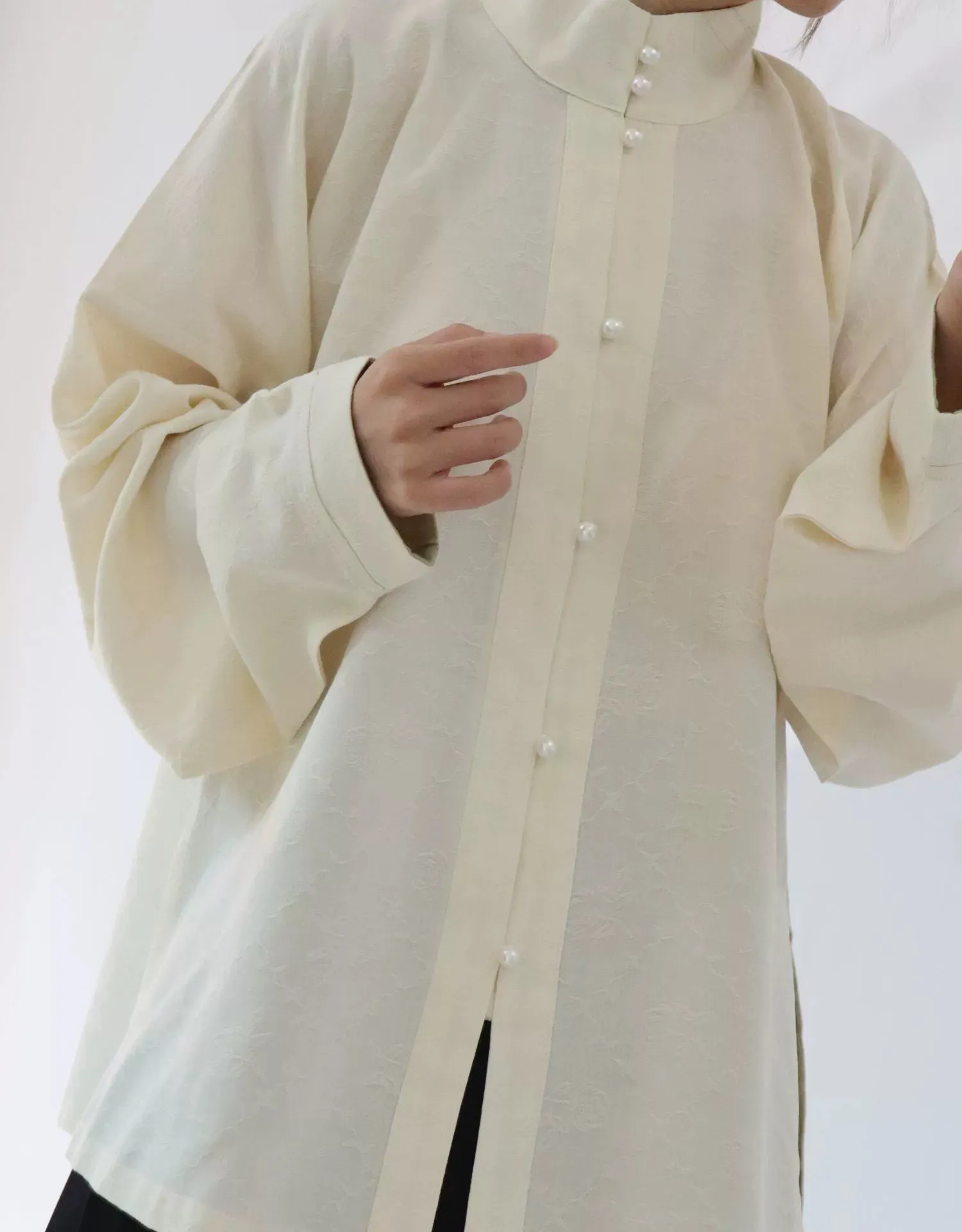 Matcha 抹茶 Ming Liling Duijin Duanshan Standing Collar Shirt