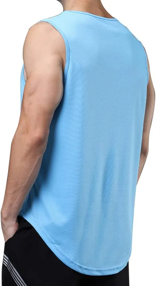 meioro Men's Workout Tank Top Mesh Sleeveless Gym Muscle T Shirts Quick Dry Bodybuilding Shirt Summer Athletic Tank Tops