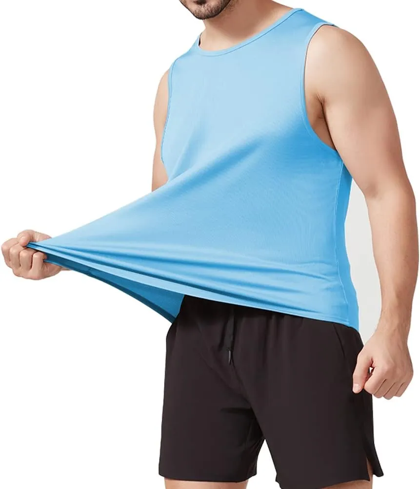 meioro Men's Workout Tank Top Mesh Sleeveless Gym Muscle T Shirts Quick Dry Bodybuilding Shirt Summer Athletic Tank Tops