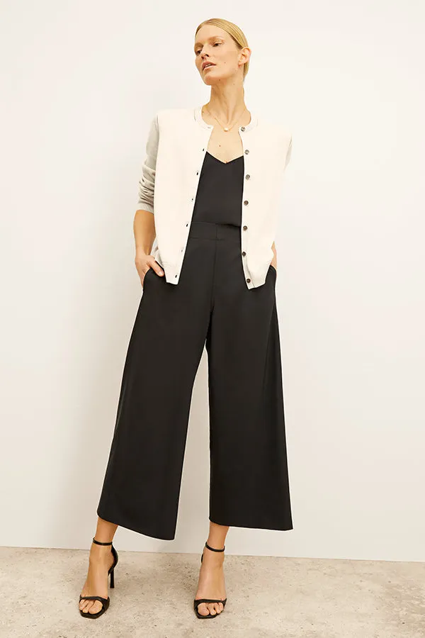 Mel Pointelle Cardigan - Cotton Silk Knit :: Ivory