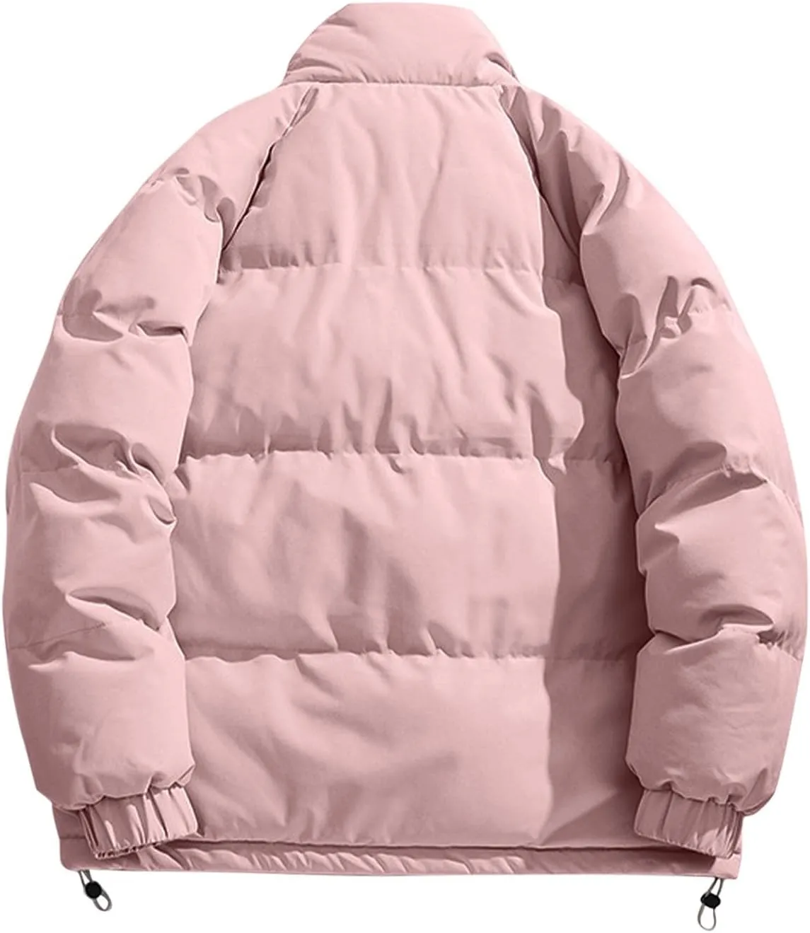 Men Heavy Down Coats Fashion Fake Two Piece Stand Collar Puffer Jackets Casual Loose Fit Cotton Padded Coat