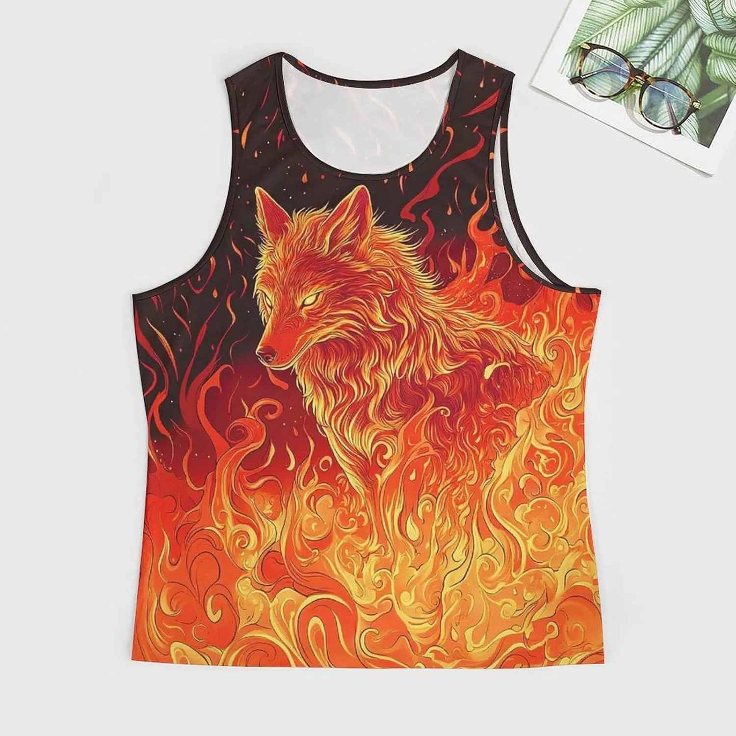 Mens Cool Wolf Graphic Tank Tops 3D Print Sleeveless Summer Casual Gym Workout Muscle T Shirts