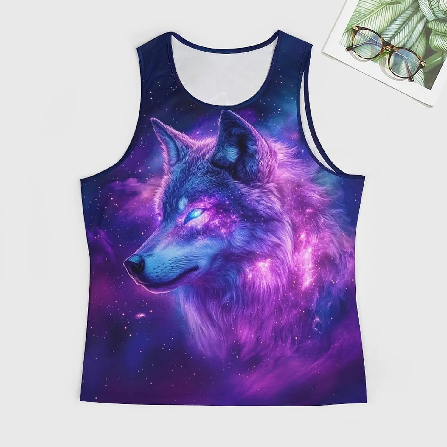 Mens Cool Wolf Graphic Tank Tops 3D Print Sleeveless Summer Casual Gym Workout Muscle T Shirts