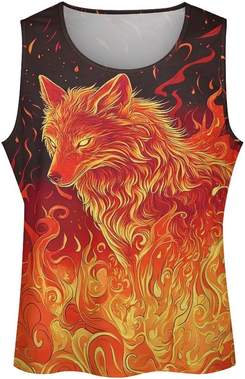 Mens Cool Wolf Graphic Tank Tops 3D Print Sleeveless Summer Casual Gym Workout Muscle T Shirts