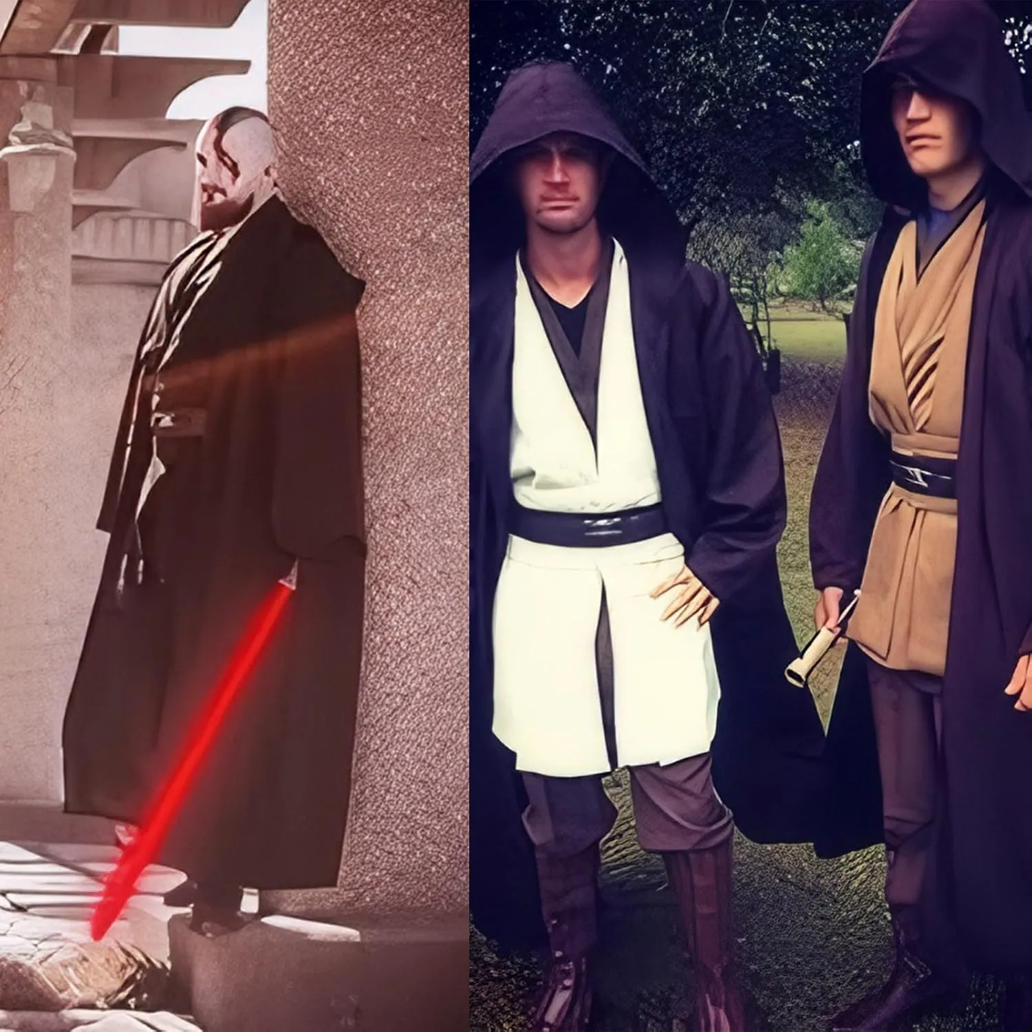 Men's Cosplay Cloak Robe Costume Halloween Tunic Hooded Uniform