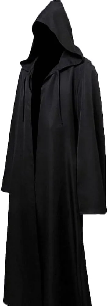 Men's Cosplay Cloak Robe Costume Halloween Tunic Hooded Uniform