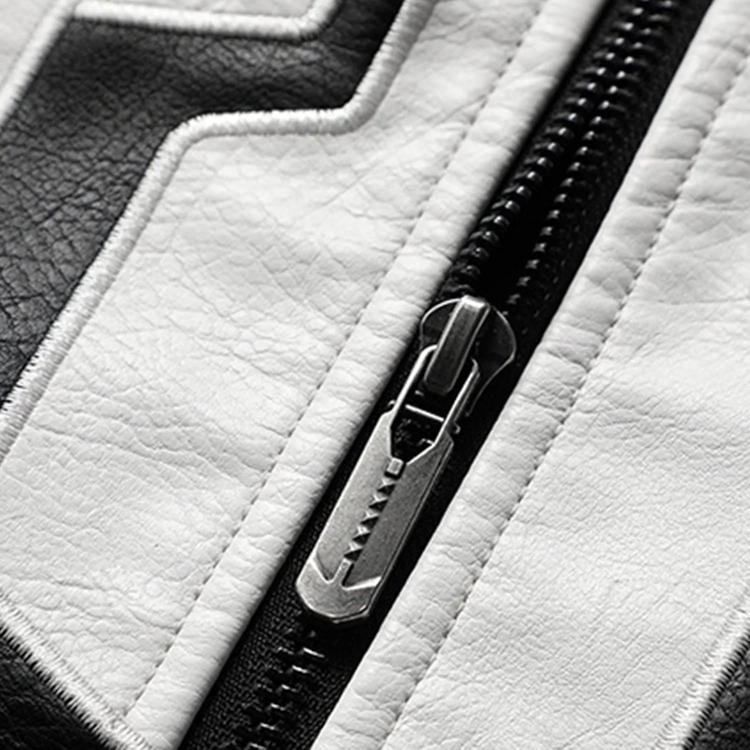 Mens Faux Leather Motorcycle Jacket Long Sleeve Spider Graphic Full Zip Jacket Biker Bomber Jacket with Pockets